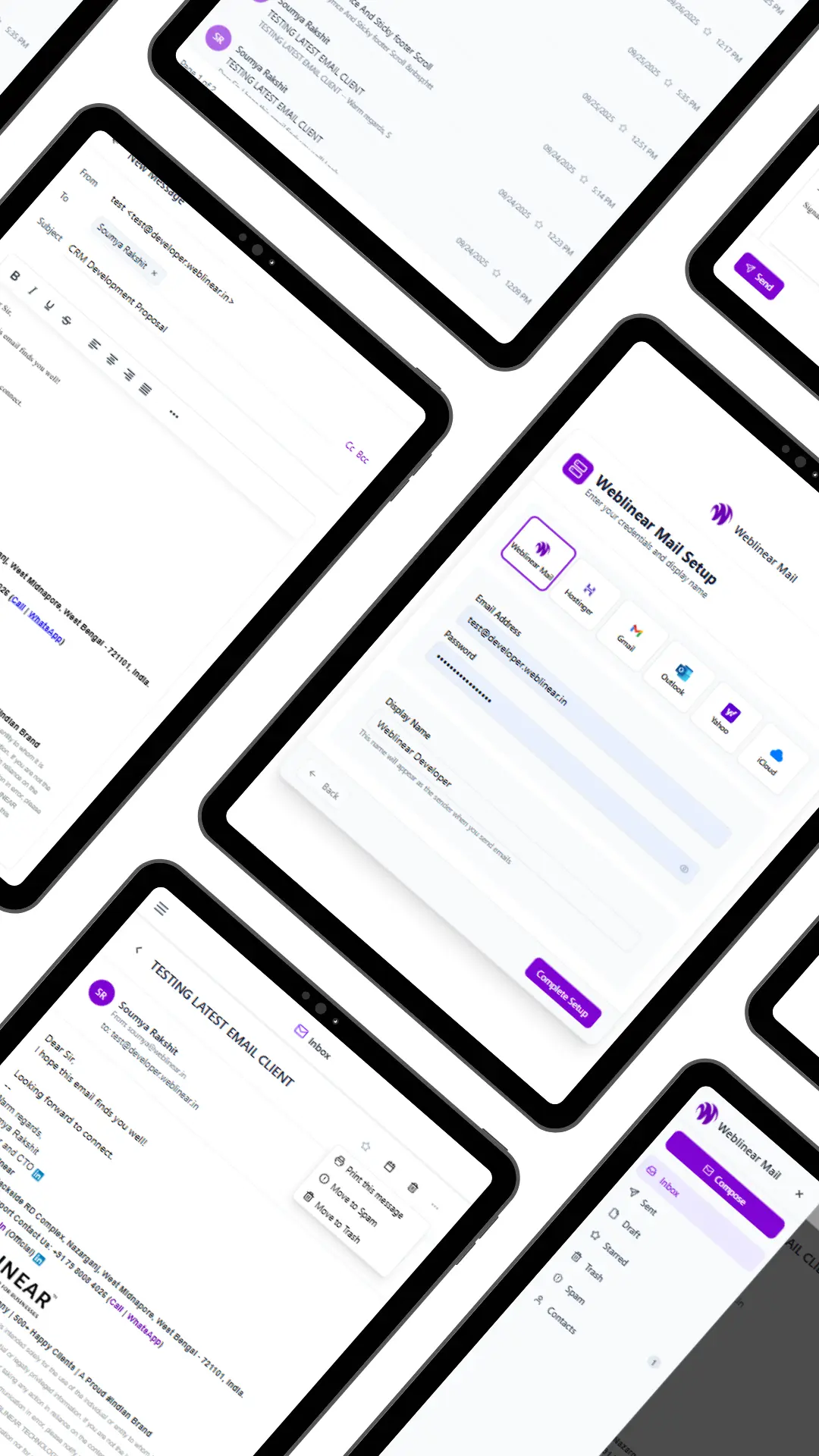 A unified mailer with inbuilt CRM to manage communications to campaigns.