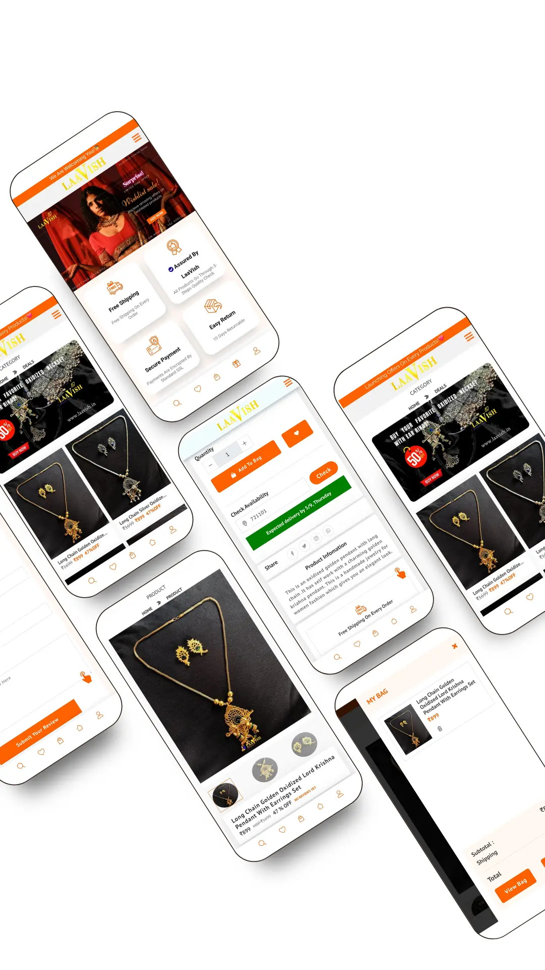 Weblinear E-Commerce application development for D2C Jewelry brand