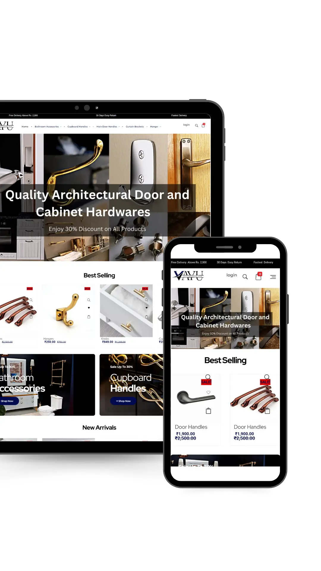 Weblinear E-Commerce application development for luxury hardware brand